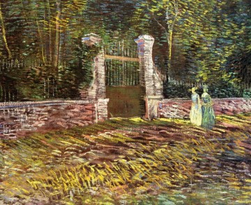  entra Pintura al %C3%B3leo - Entrada al parque Voyer d Argenson en Asnieres Vincent van Gogh